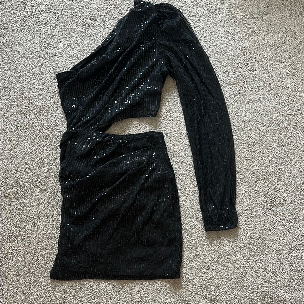 Windsor Black One Shoulder Dress